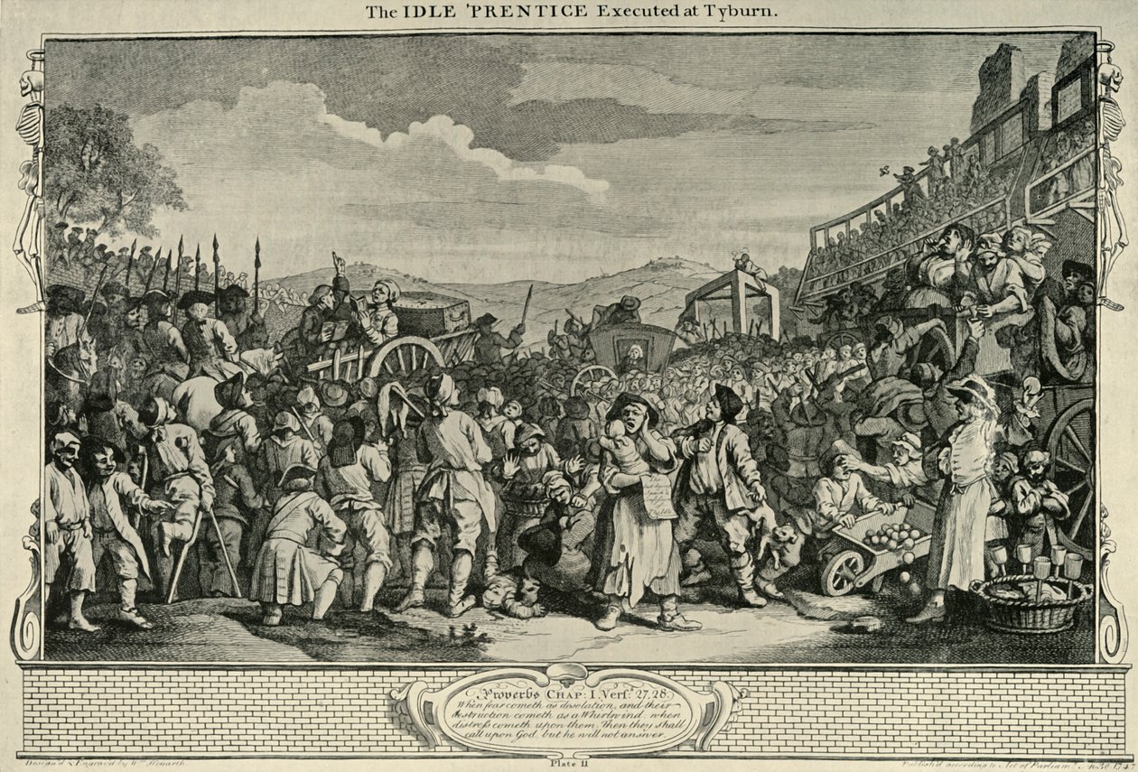 Op Weg naar Tyburn, 1747, 1925 door William Hogarth