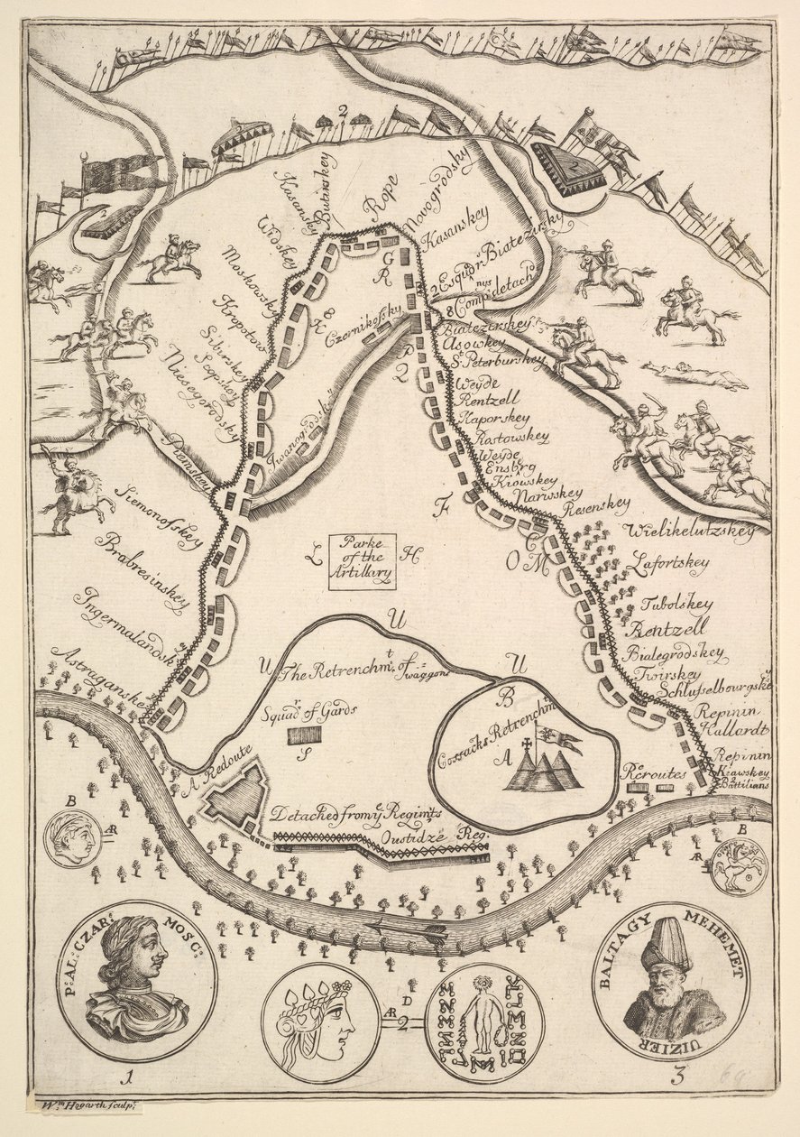 Parke van de Artillerie Aubry de La Mottrayes Reizen door Europa, Azië en int door William Hogarth