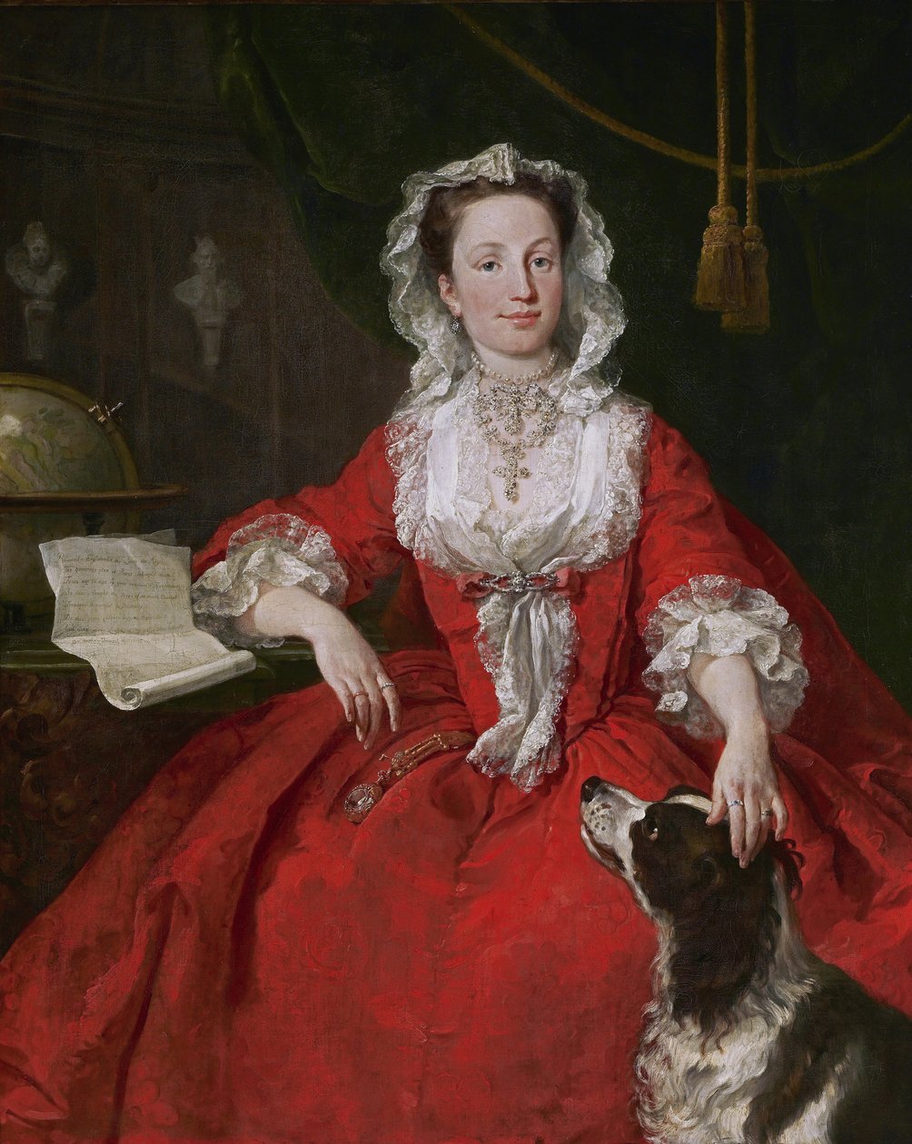 Portret van Miss Mary Edwards door William Hogarth