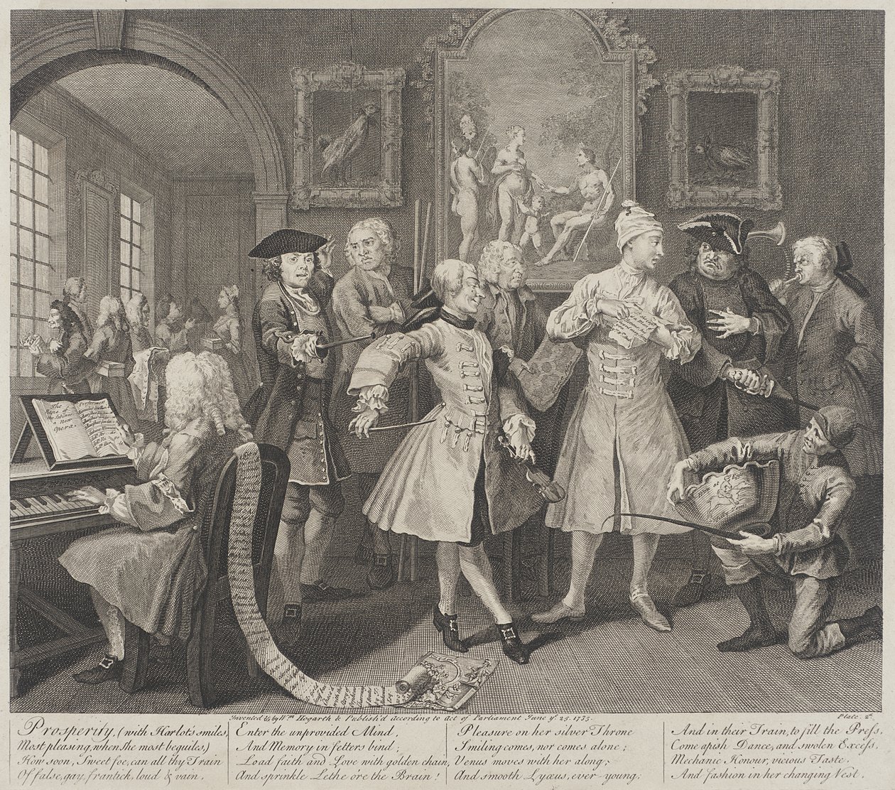 Welvaart, met de glimlach van een hoer door William Hogarth