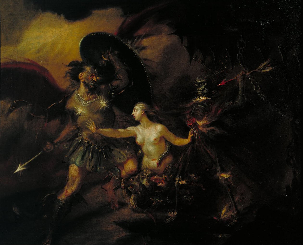Satan, zonde en dood (Een scène uit Miltons `Paradise Lost