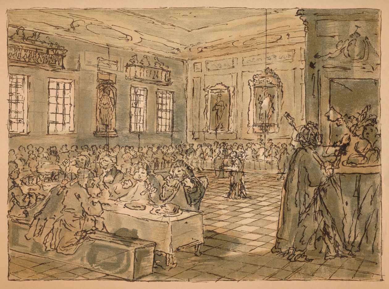 Schets voor Industrie en Ledigheid - Plaat VIII, 1747 door William Hogarth