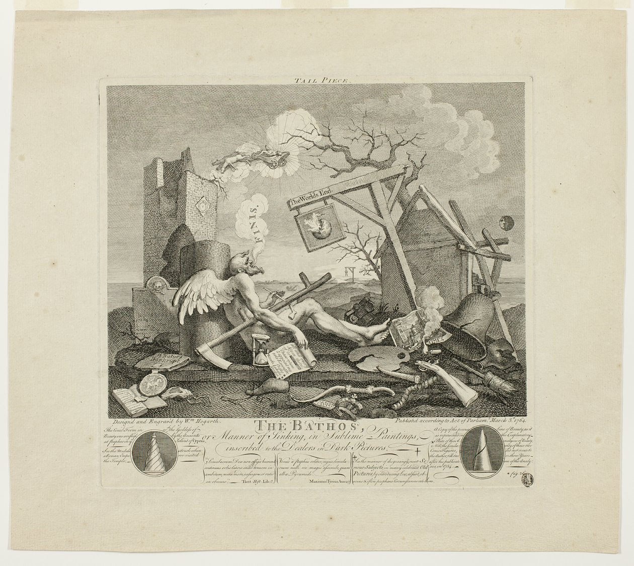 Sluitstuk, of de Bathos door William Hogarth