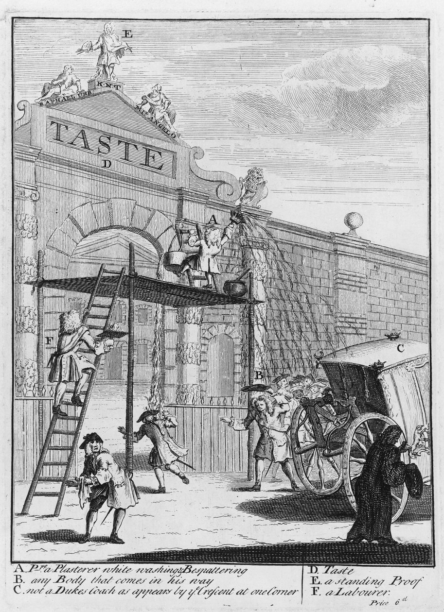 Smaak, of Burlington Gate, 1732 door William Hogarth