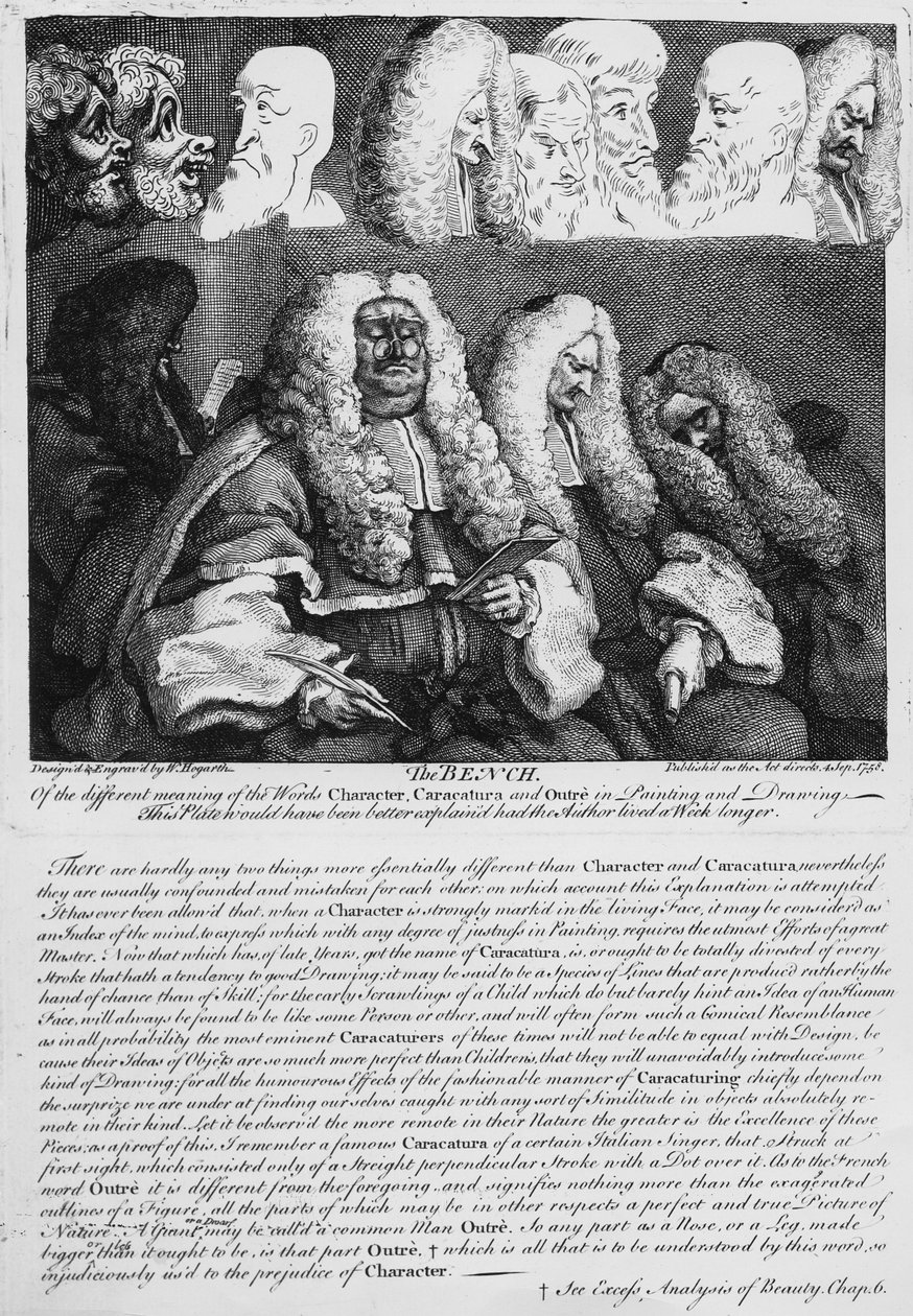 De bank, 1758 door William Hogarth