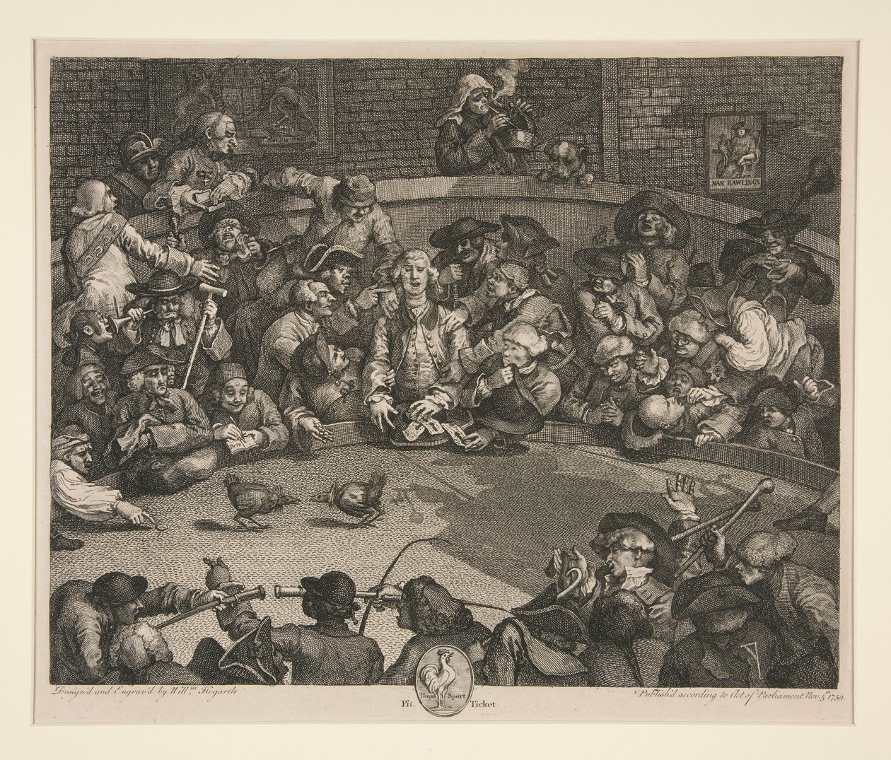 De Haanengevecht door William Hogarth