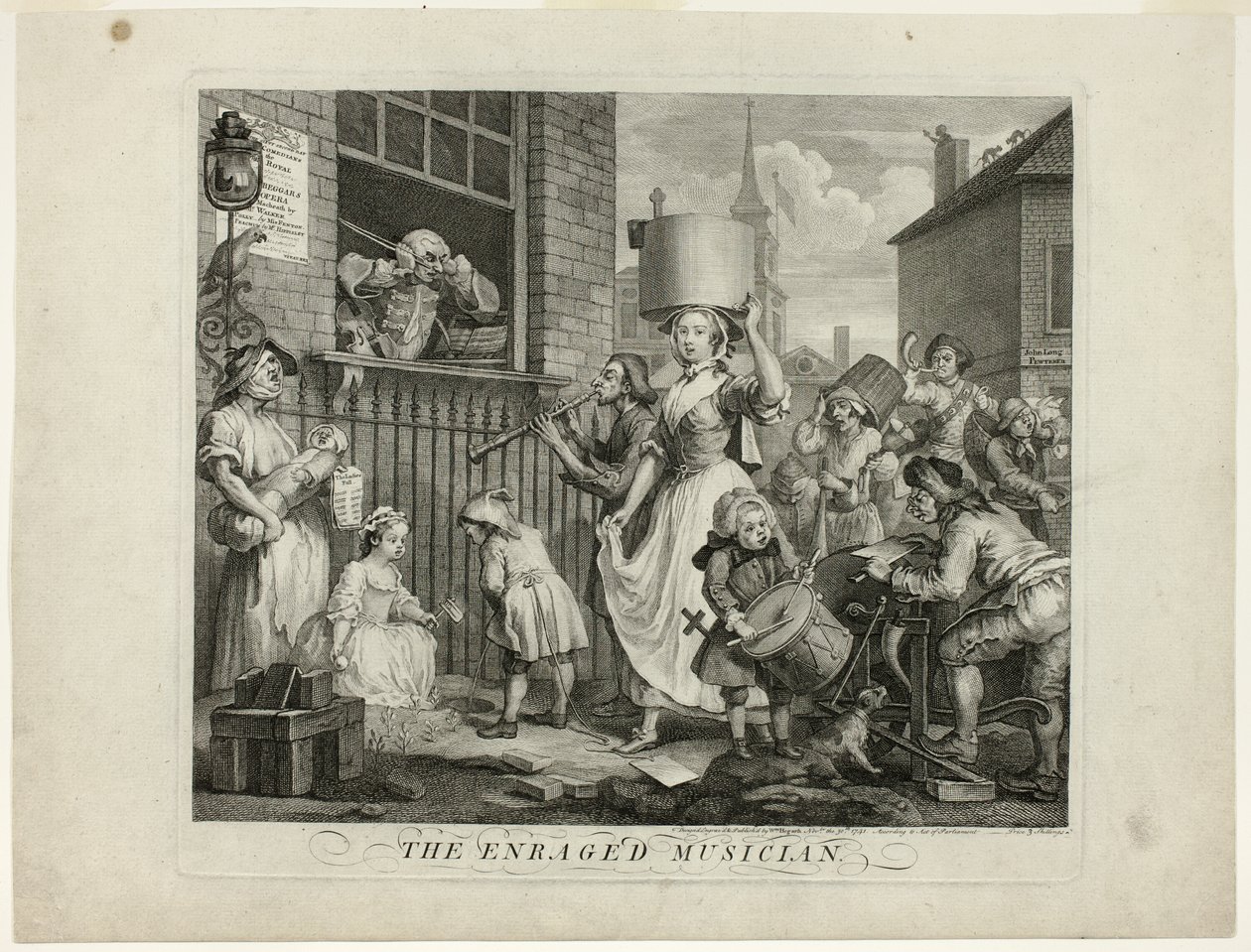 De Woedende Muzikant door William Hogarth