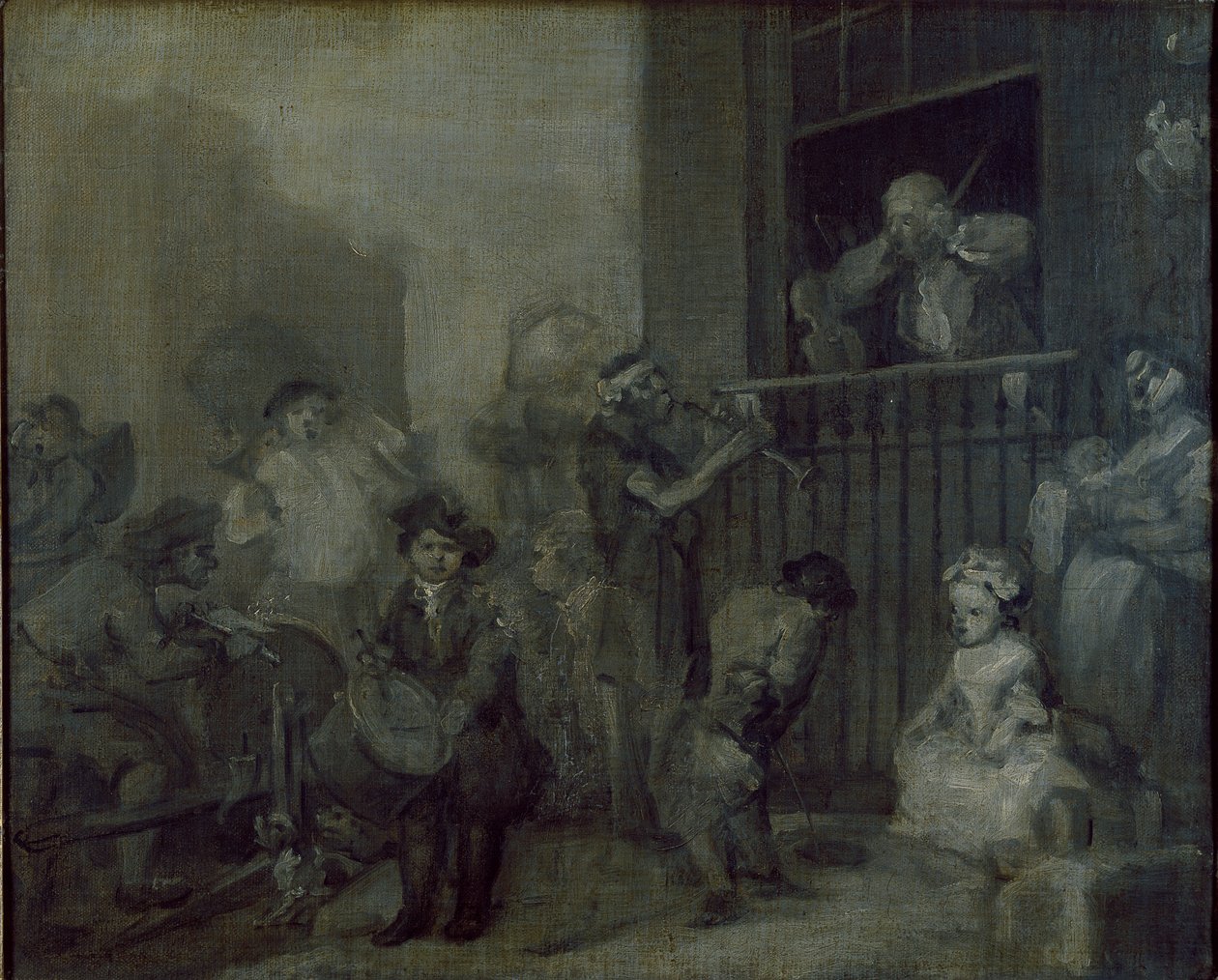 De woedende muzikant door William Hogarth