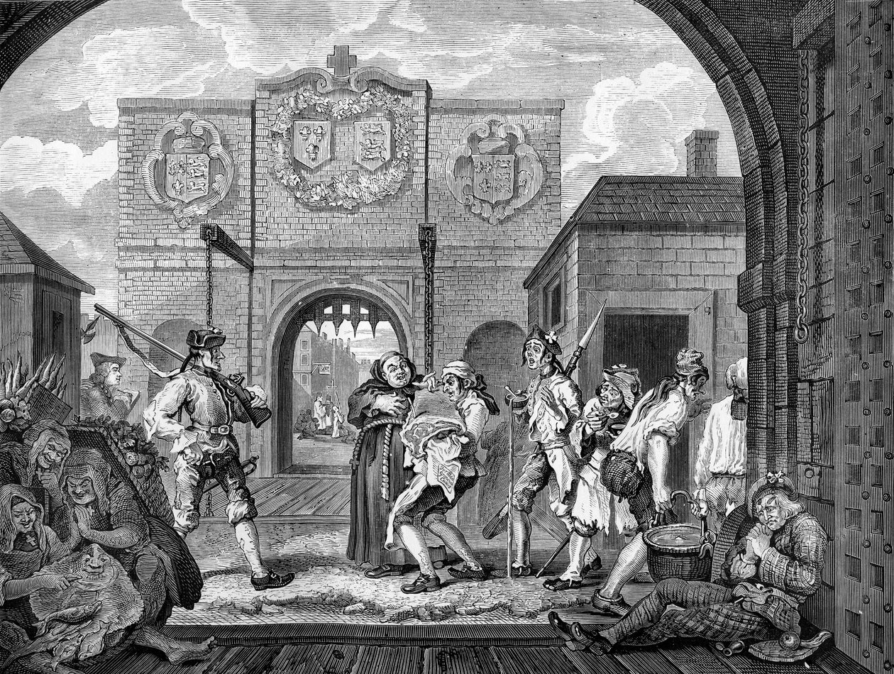 De poorten van Calais door William Hogarth door William Hogarth