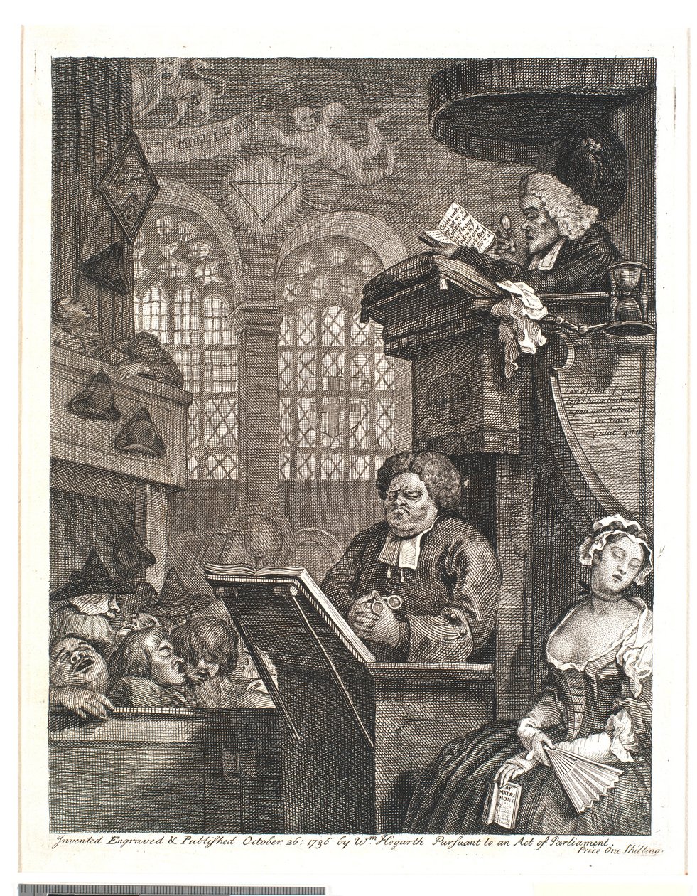De slapende gemeente door William Hogarth
