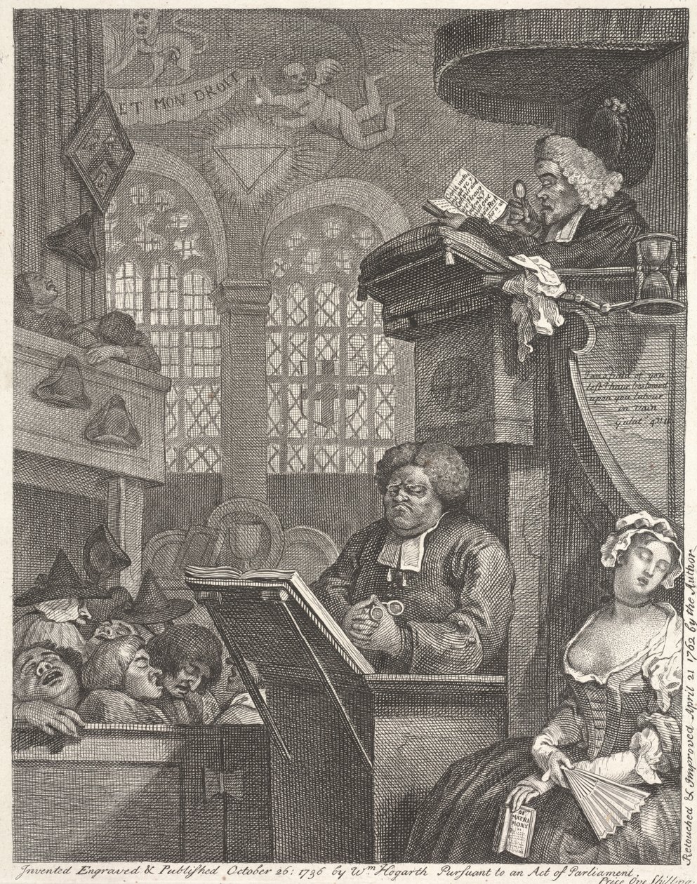 De slapende gemeente door William Hogarth