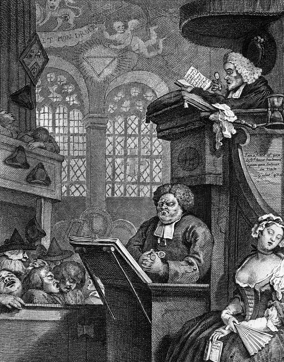 De Slapende Gemeente, 1736 door William Hogarth
