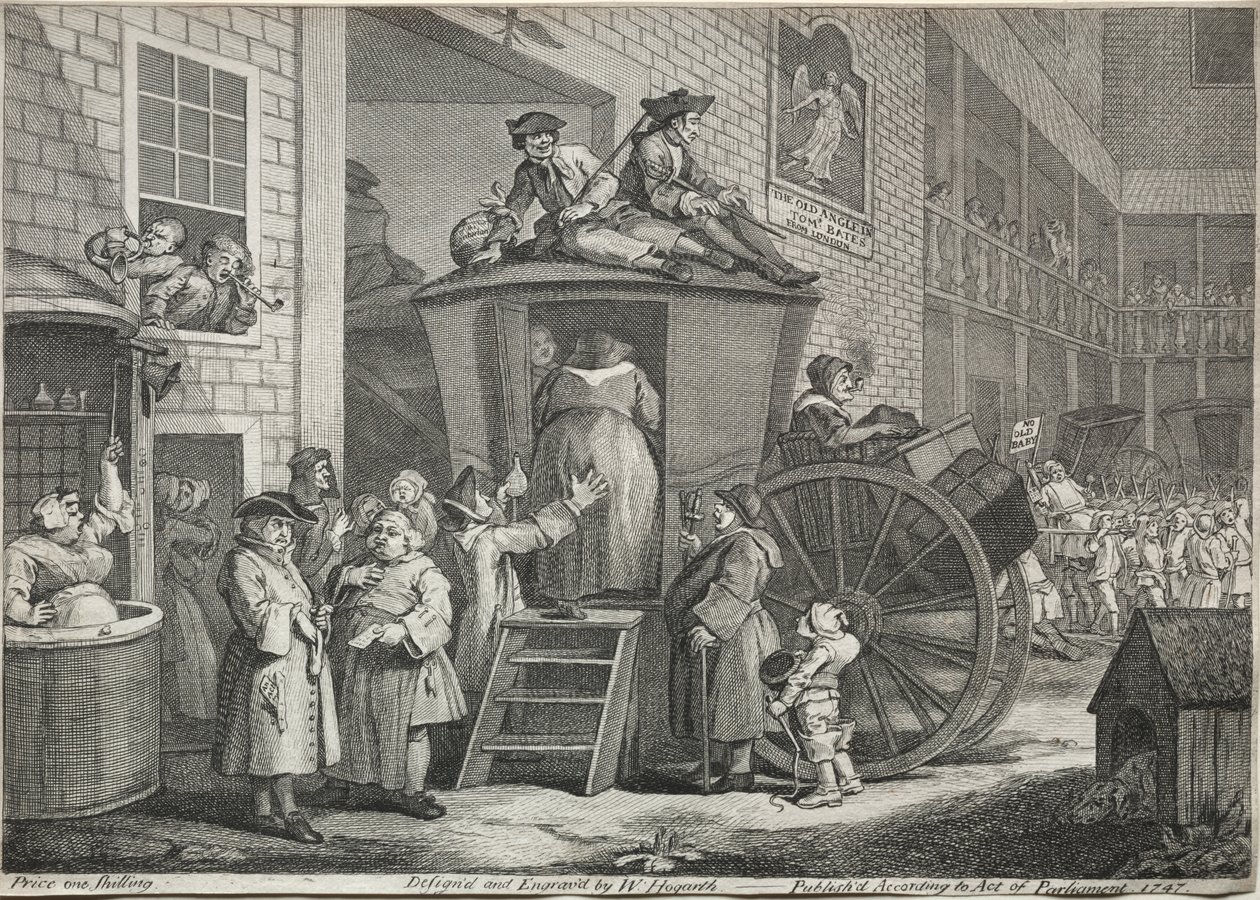 De Postkoets door William Hogarth
