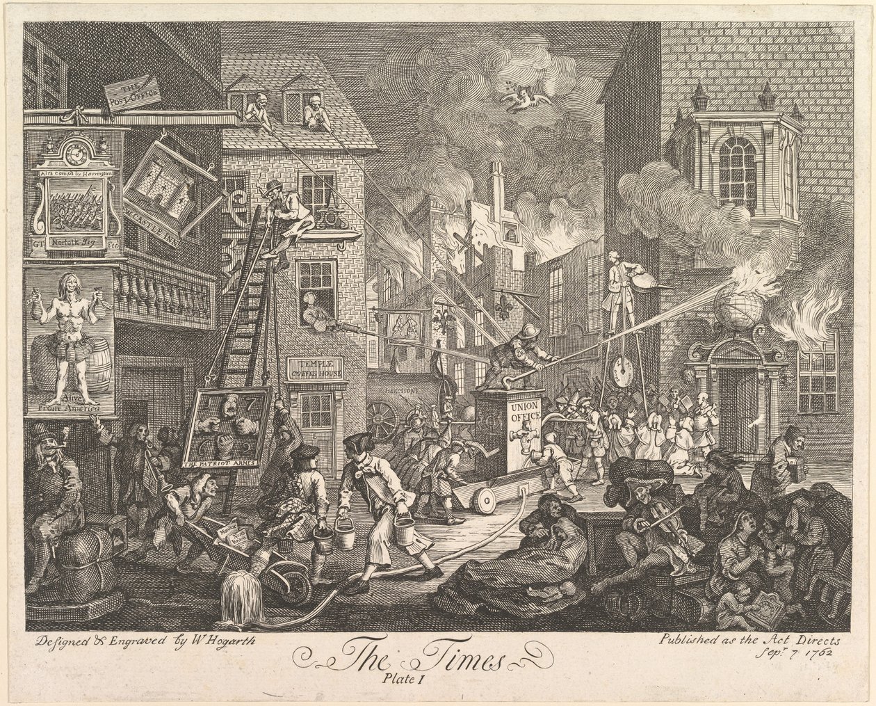 The Times, plaat 1 door William Hogarth