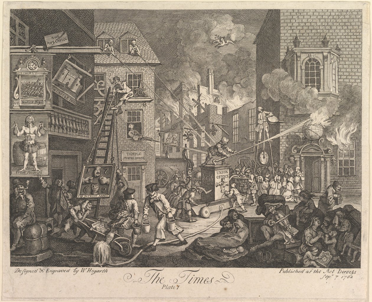 The Times, plaat 1 door William Hogarth