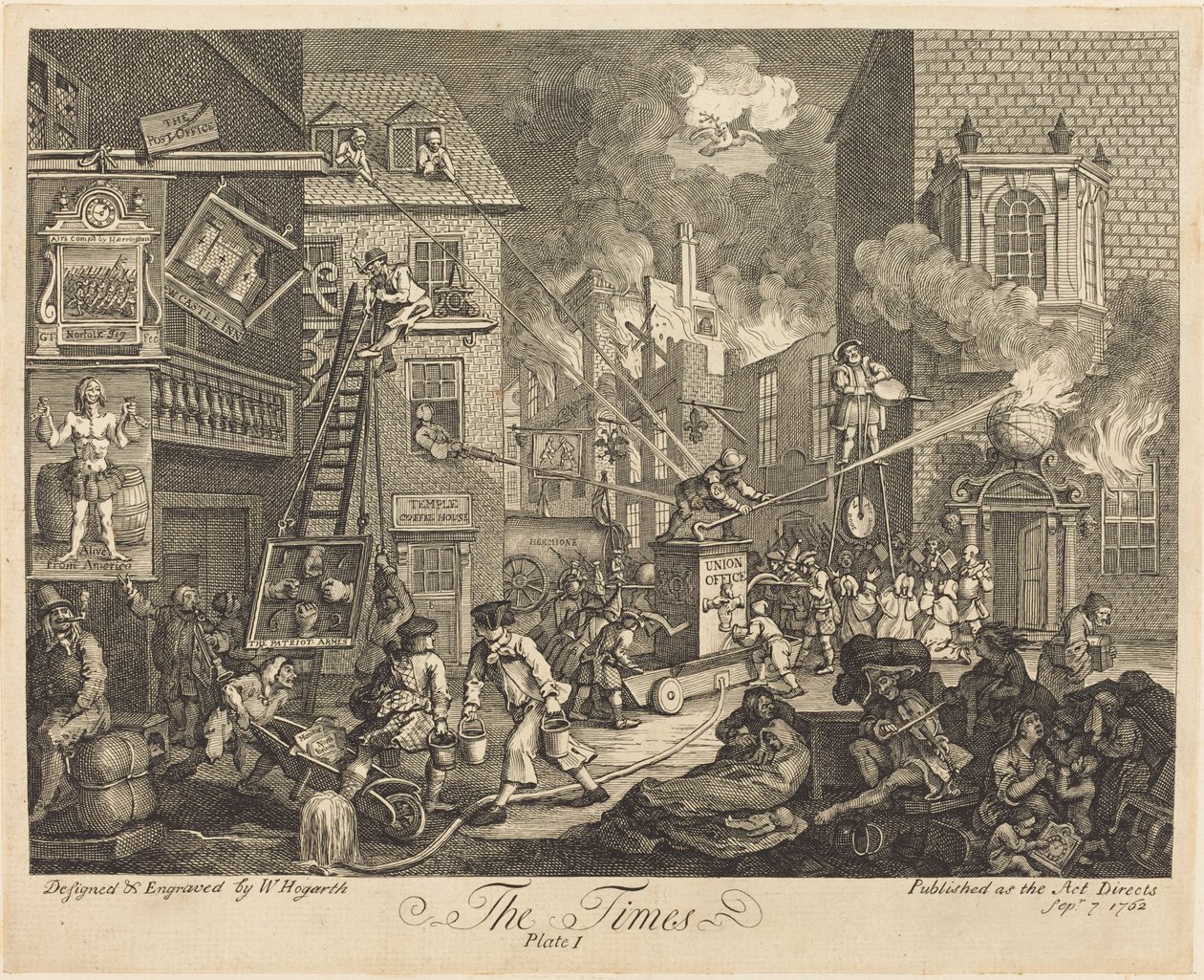 De Tijden, pl.1 door William Hogarth