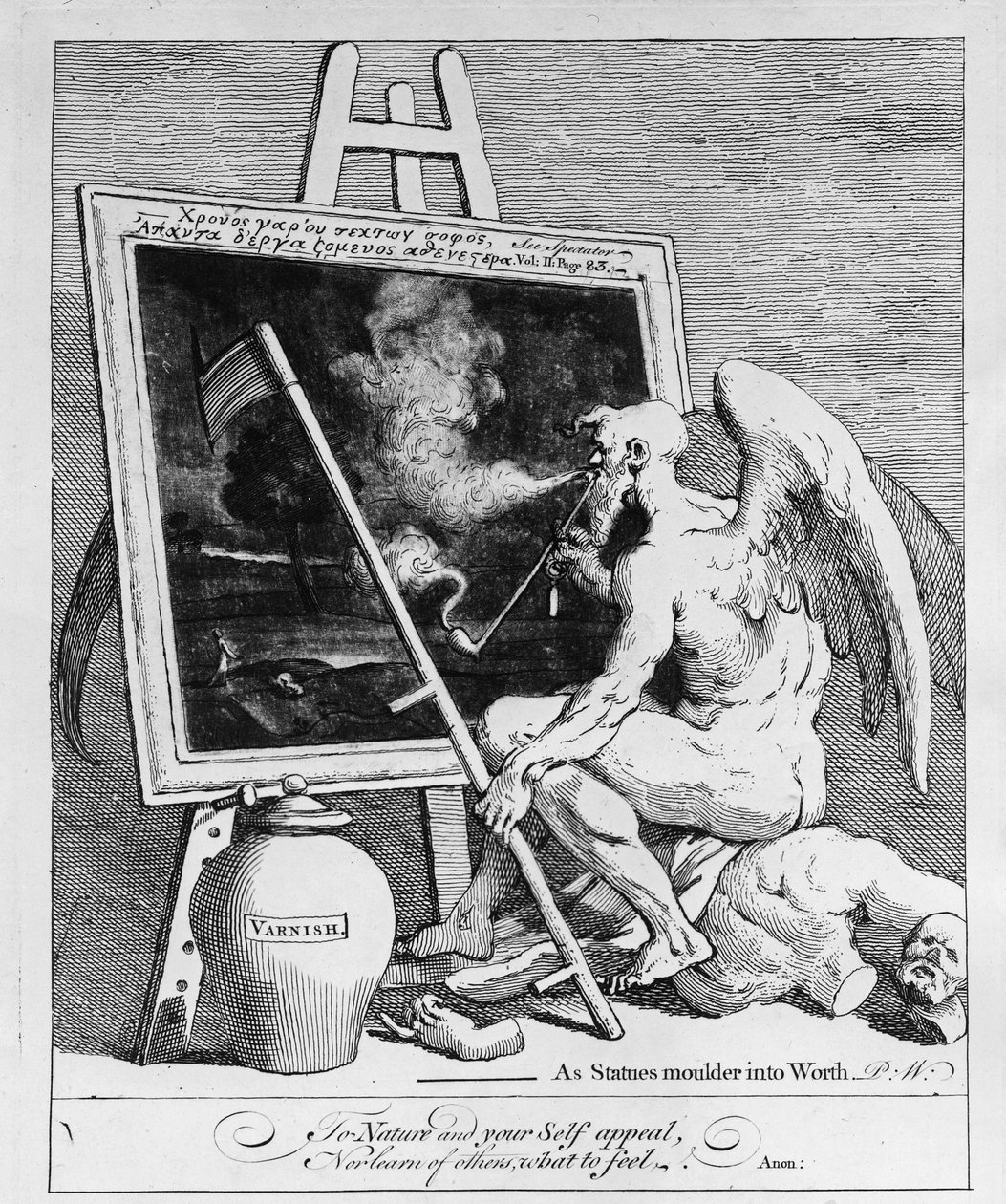 Tijd rookt een schilderij, 1761 door William Hogarth