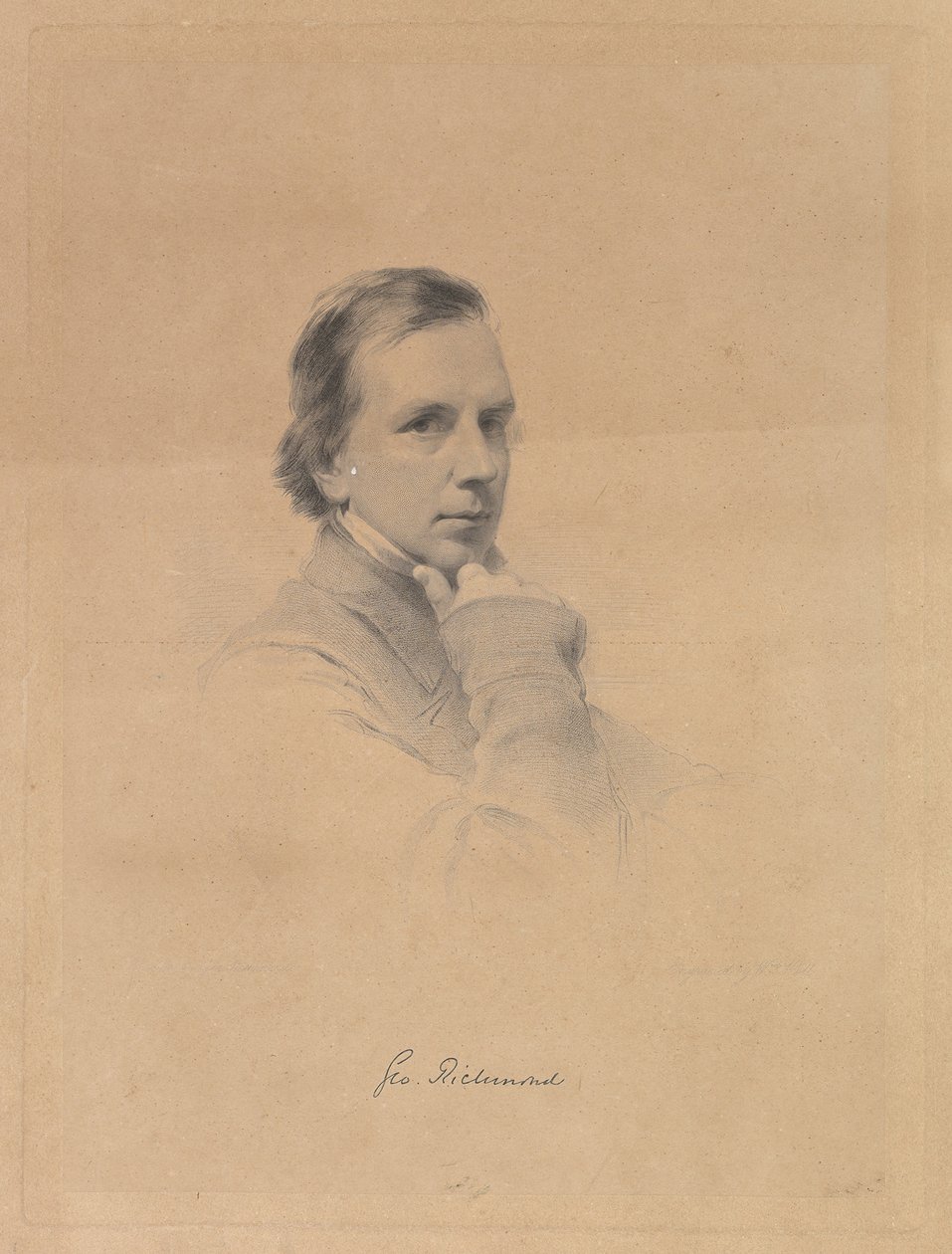 George Richmond - Zelfportret, 1850-70 door William Holl