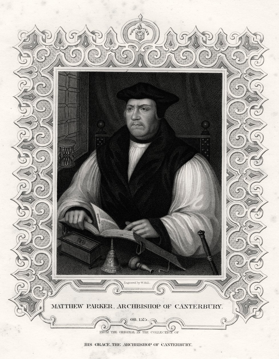 Matthew Parker, Aartsbisschop van Canterbury, 19e eeuw door William Holl