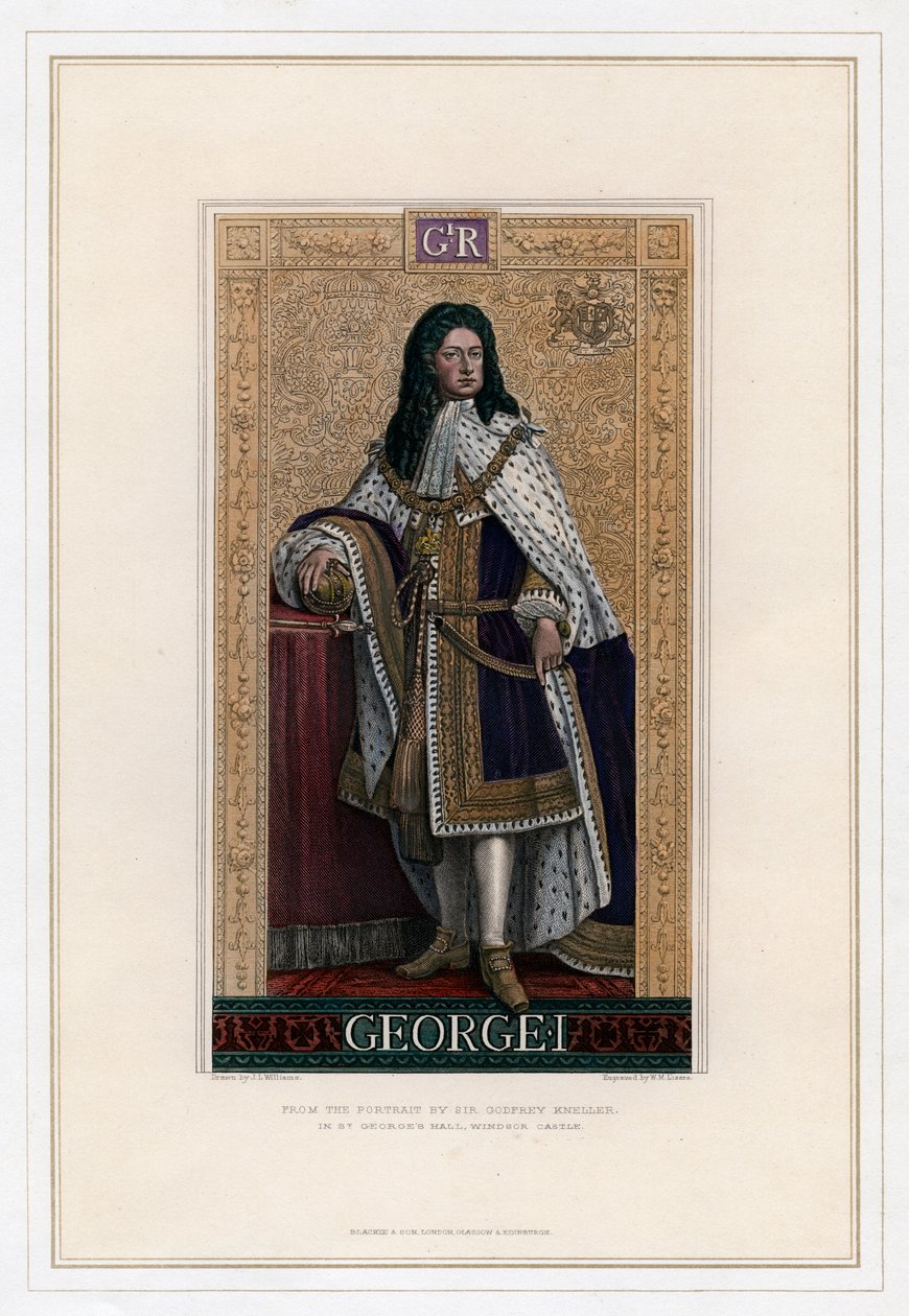 George I, Koning van Groot-Brittannië door William Home Lizars