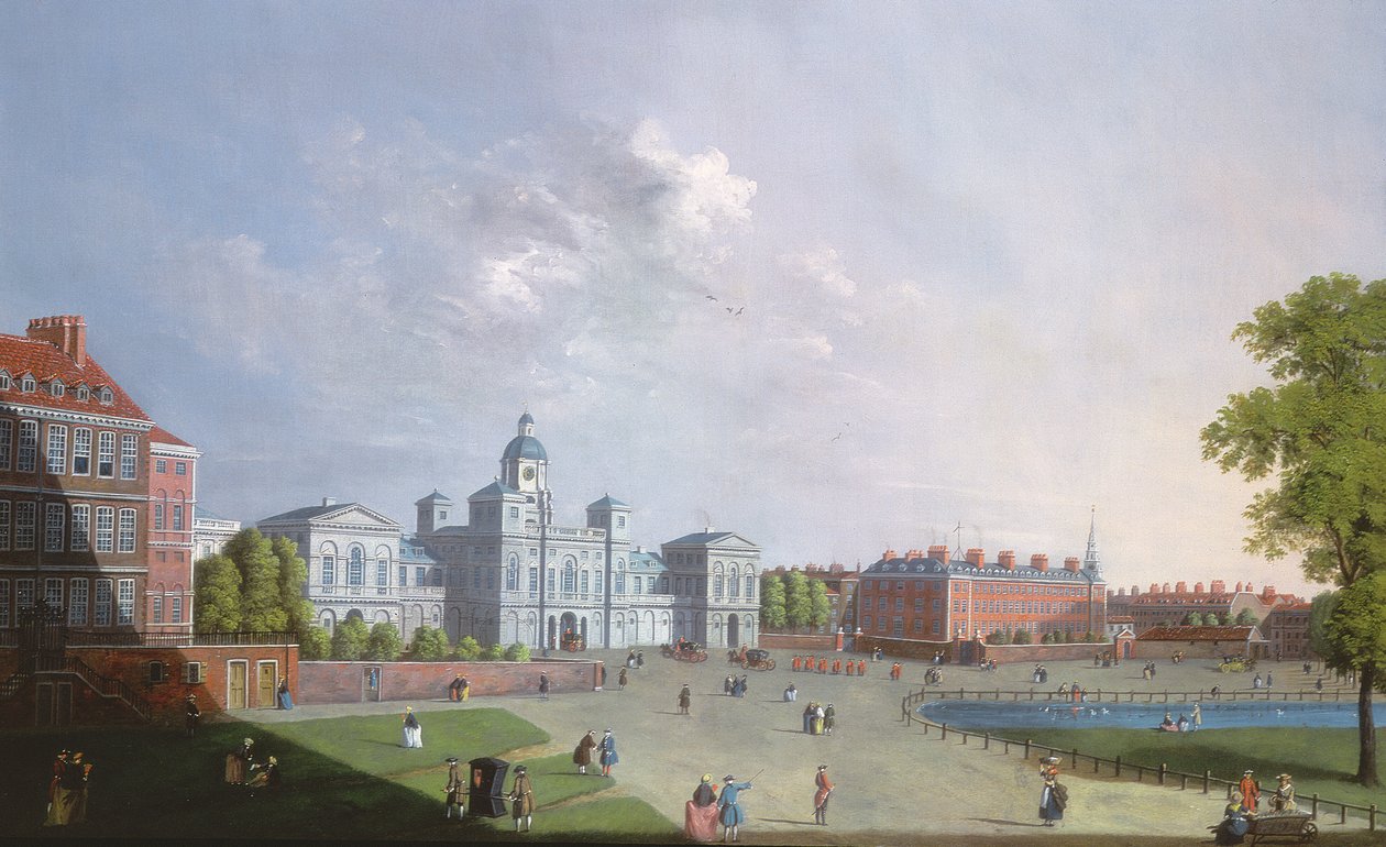 De Horse Guards Parade, Westminster, 18e eeuw door William James