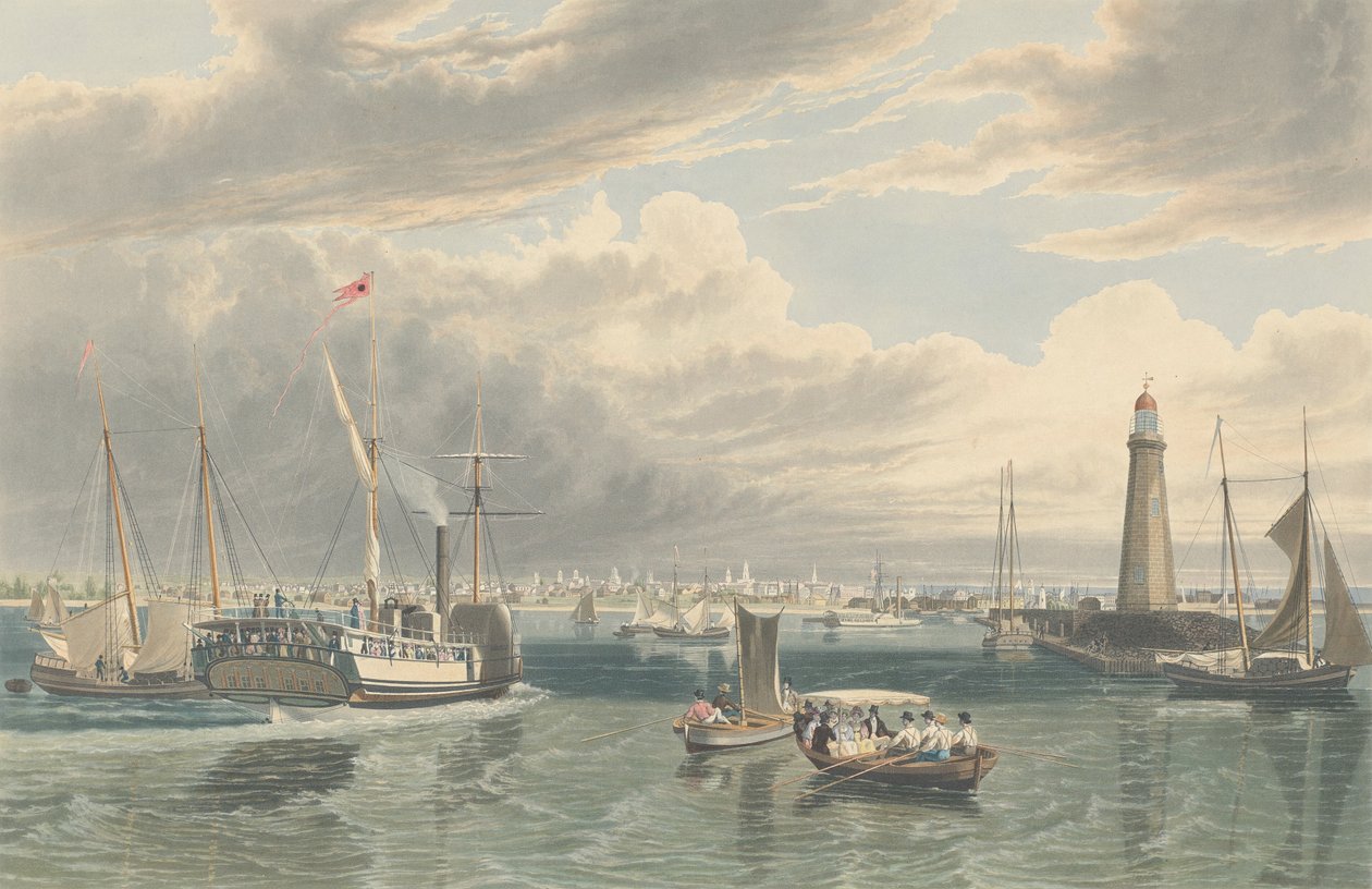 Buffalo, vanaf Lake Erie door William James Bennett