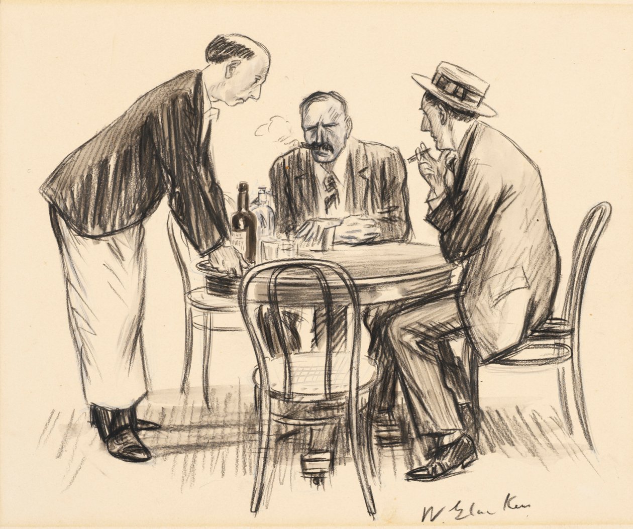Nooit meer, merkte hij somber op door William James Glackens