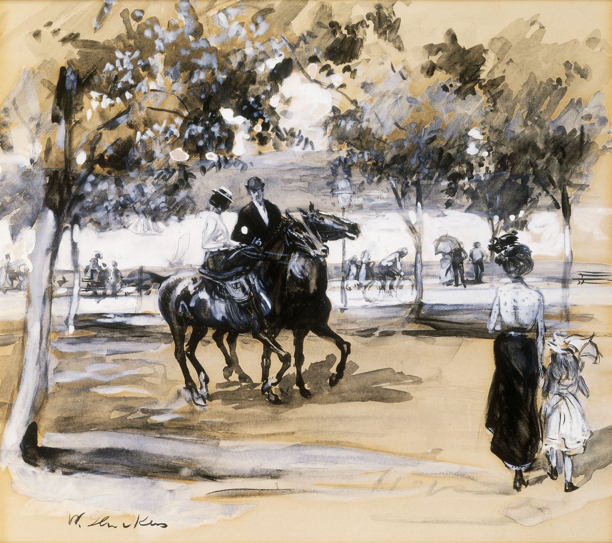 Riverside Drive door William James Glackens