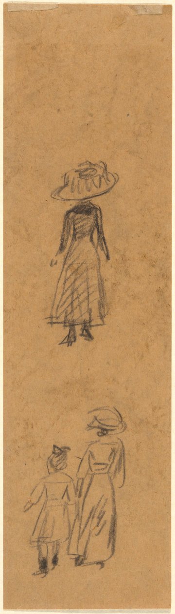 Schets van figuren door William James Glackens