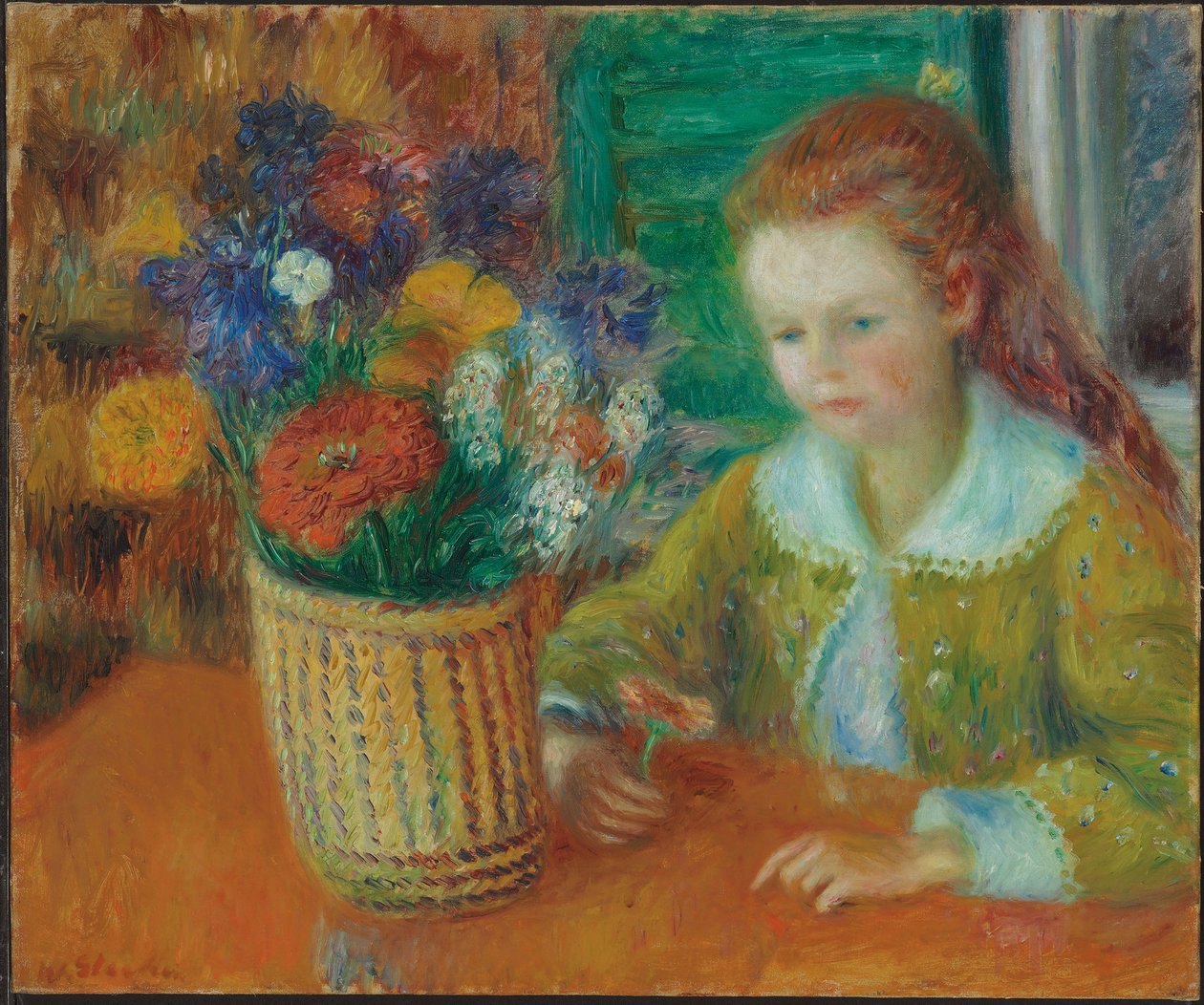 De Ontbijtveranda, c.1920 door William James Glackens