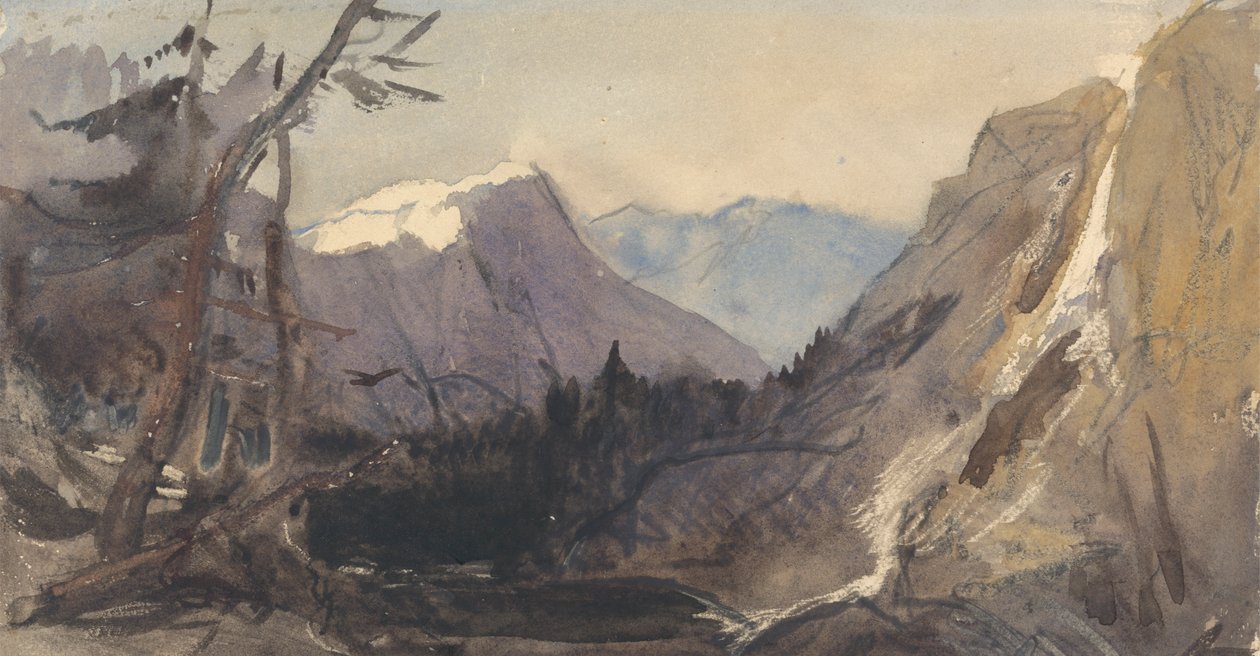 Alpenlandschap, mogelijk de Matterhorn door William James Muller