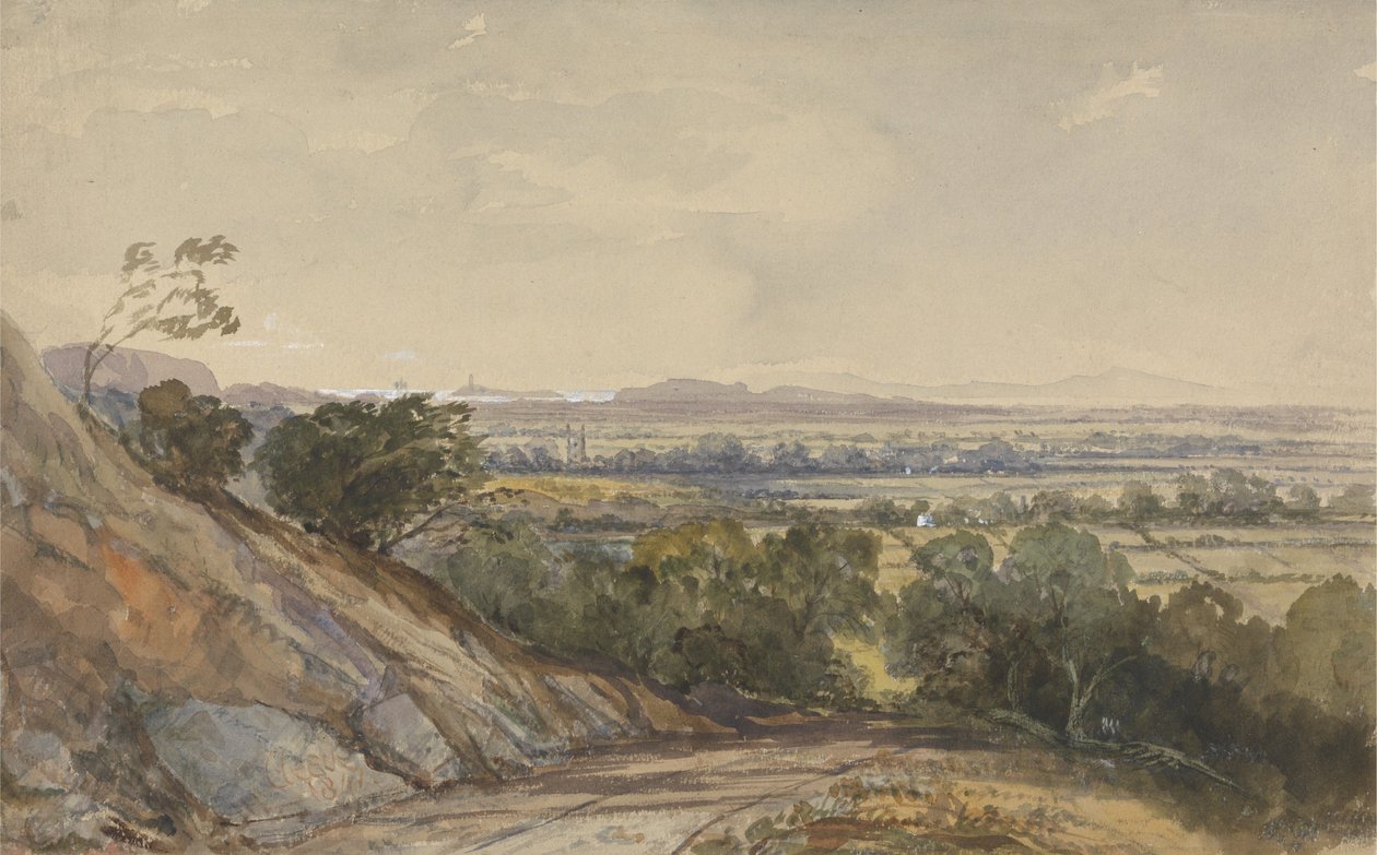 Cleeve, Somerset, met Bridgewater Bay in de verte door William James Muller