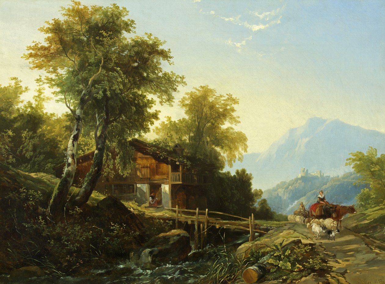 Zwitsers Chalet door William James Muller