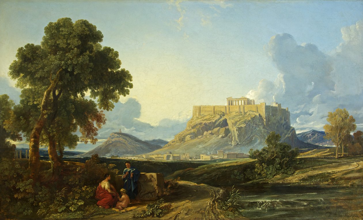 De Akropolis, Athene door William James Muller