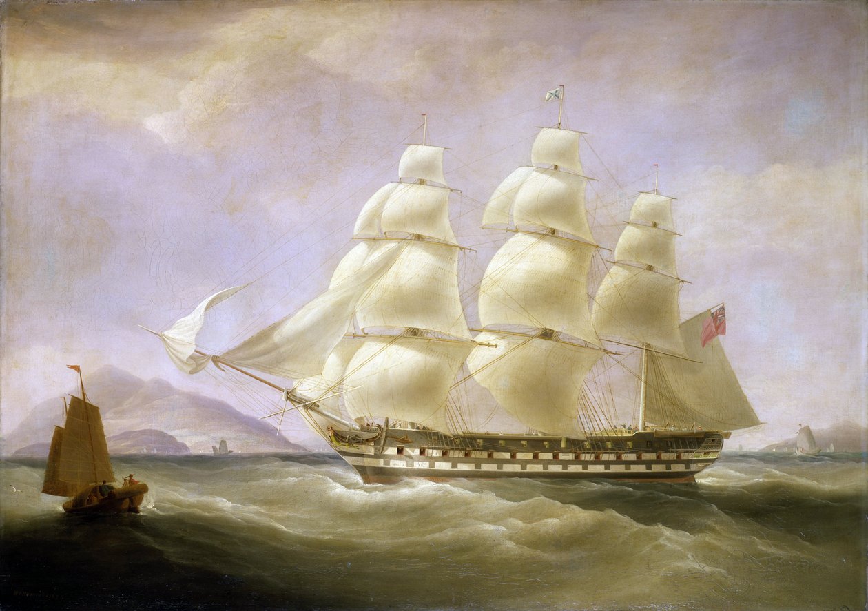 Het Indiaman-schip 