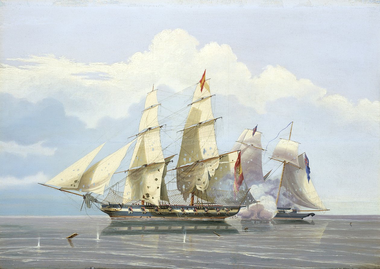 De verovering van het Spaanse slavenschip 