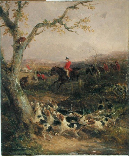 Een zuidelijke wind en een bewolkte lucht kondigen een jachtmorgen aan door William Joseph Shayer
