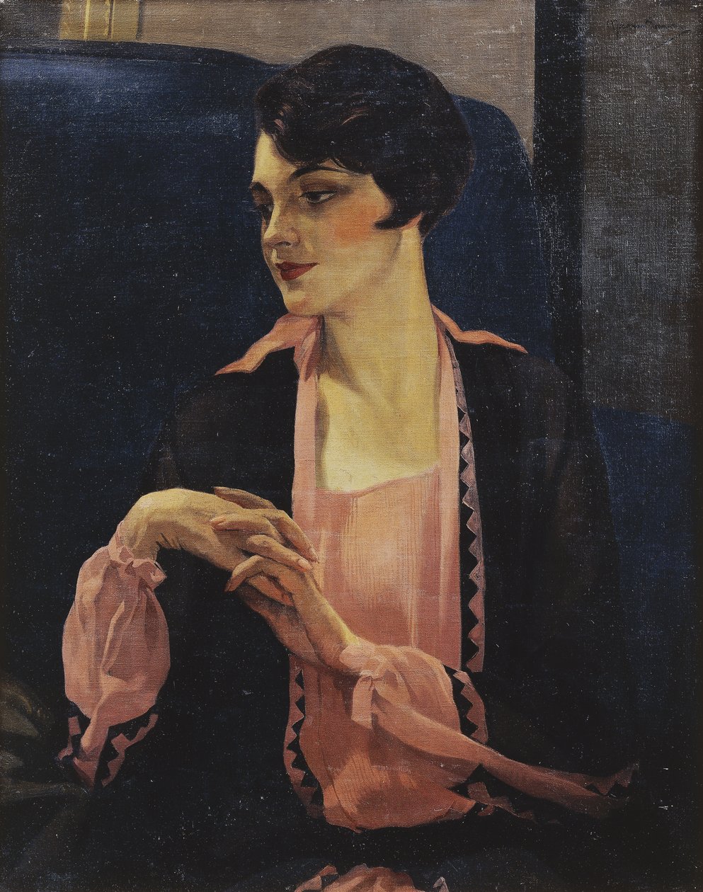 Portret van een vrouw, halve lengte, 1905 door William Kay Blacklock