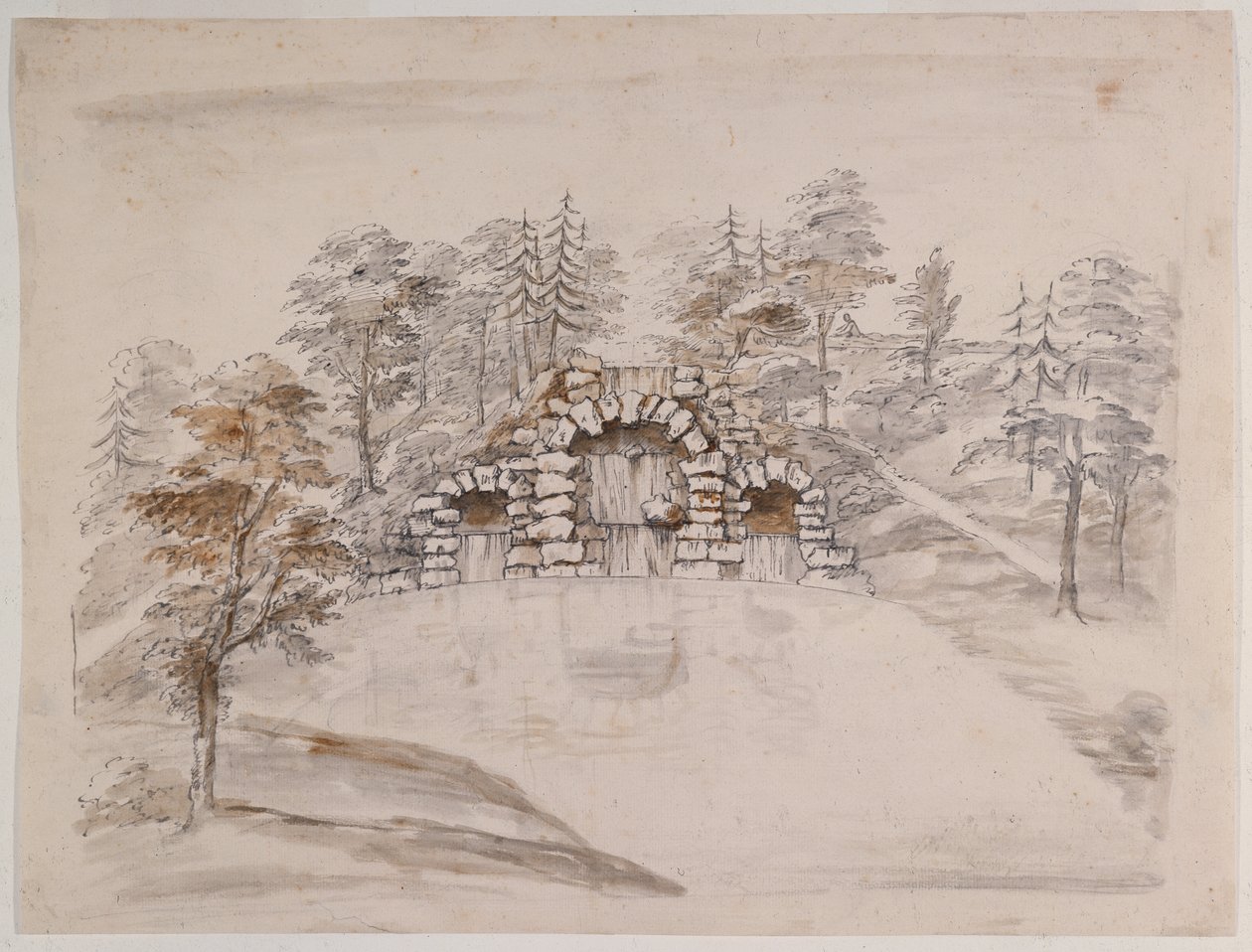 Chiswick, ontwerp voor een waterval door William Kent