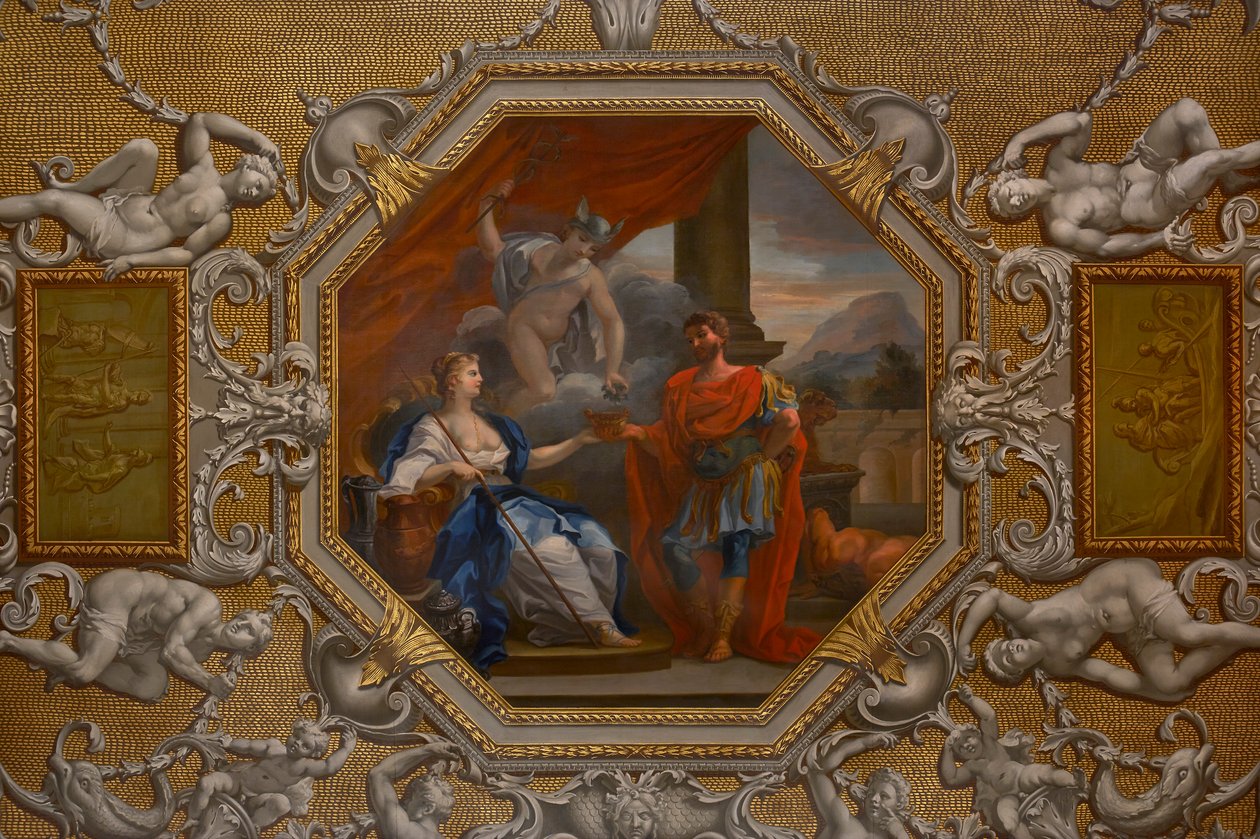 Het plafond van de Koningsgalerij, Kensington Palace door William Kent