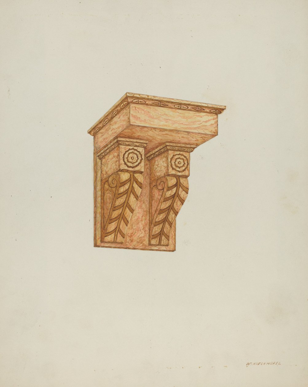 Architectonisch Detail (Muurbeugels) door William Kieckhofel
