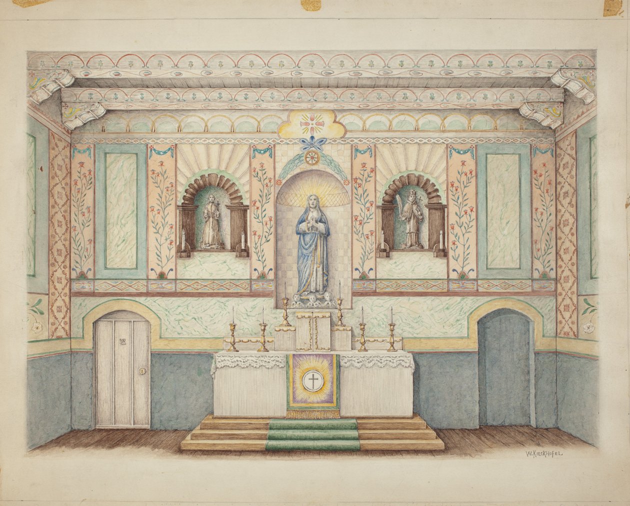 La Purisima Missie - Gerestaureerd in 1941 door William Kieckhofel