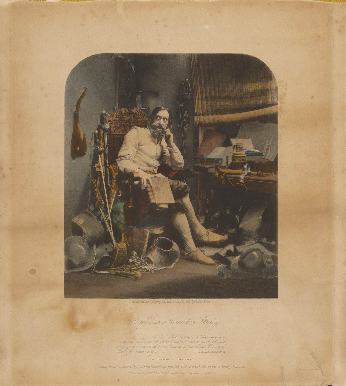 Don Quichot in zijn studeerkamer door William Lake Price