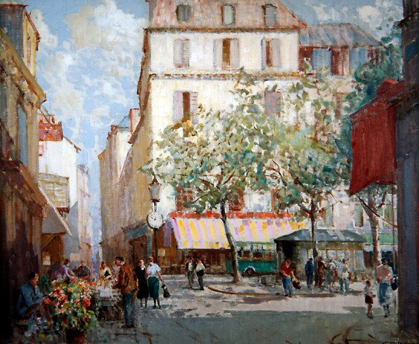 Een plein in Parijs door William Lee Hankey