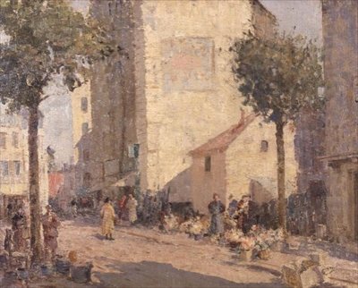 Aardewerk en Bloemen, Dieppe door William Lee Hankey