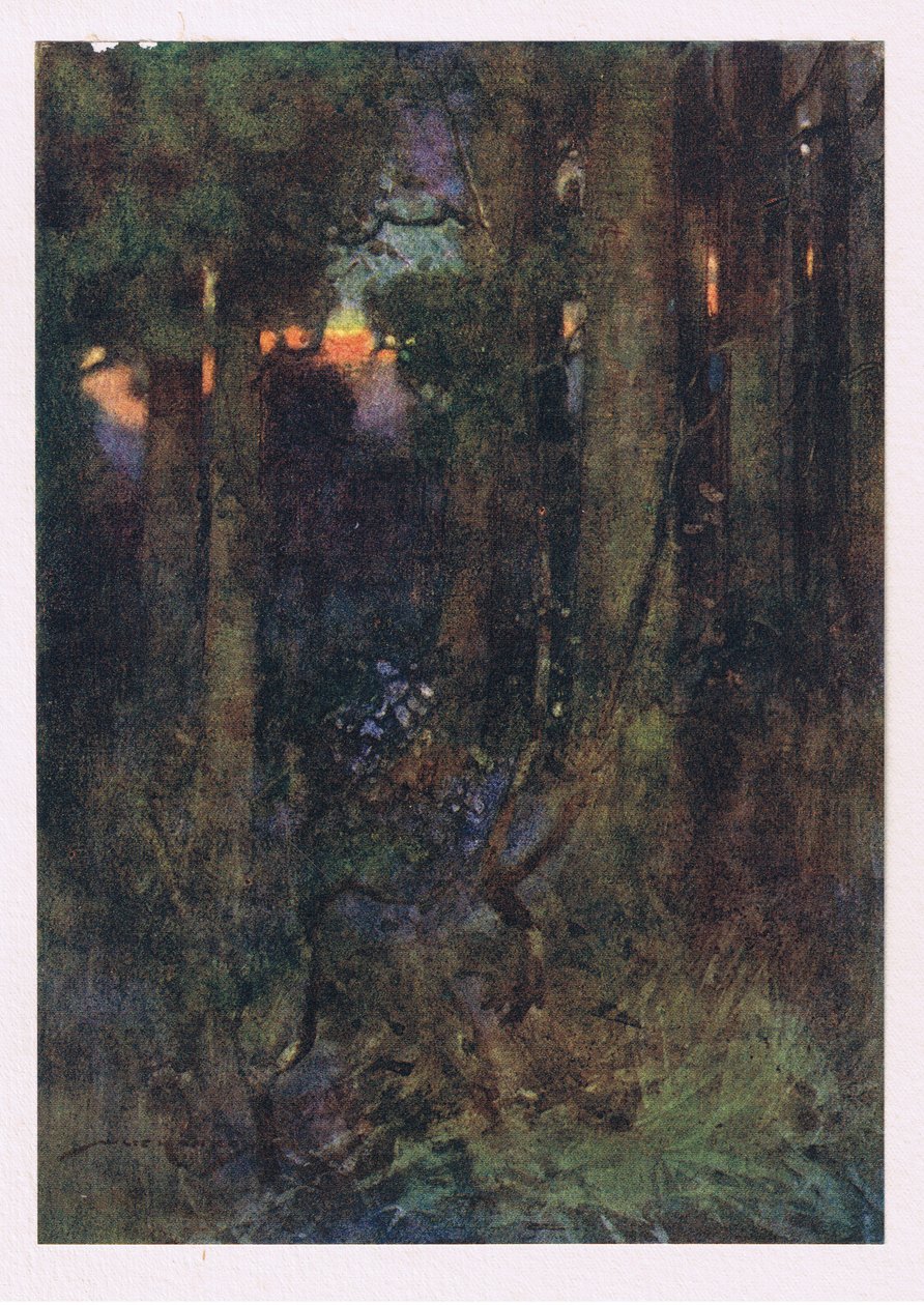 Die verwarde bossen waar vogels vergaten te zingen, maar stille vleermuizen in slaperige clusters hangen door William Lee Hankey