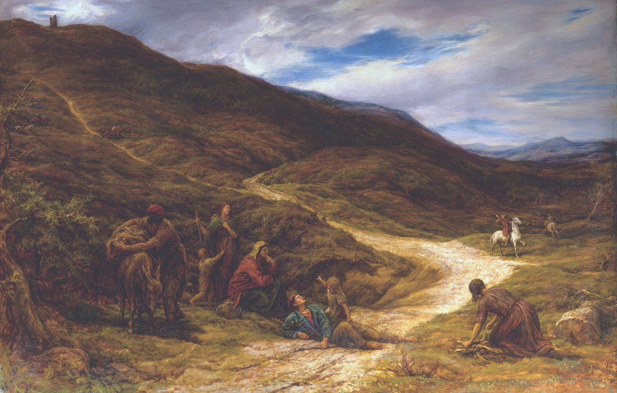 Over de hei "De hoorn, de hoorn, de lustige, lustige hoorn" door William Linnell
