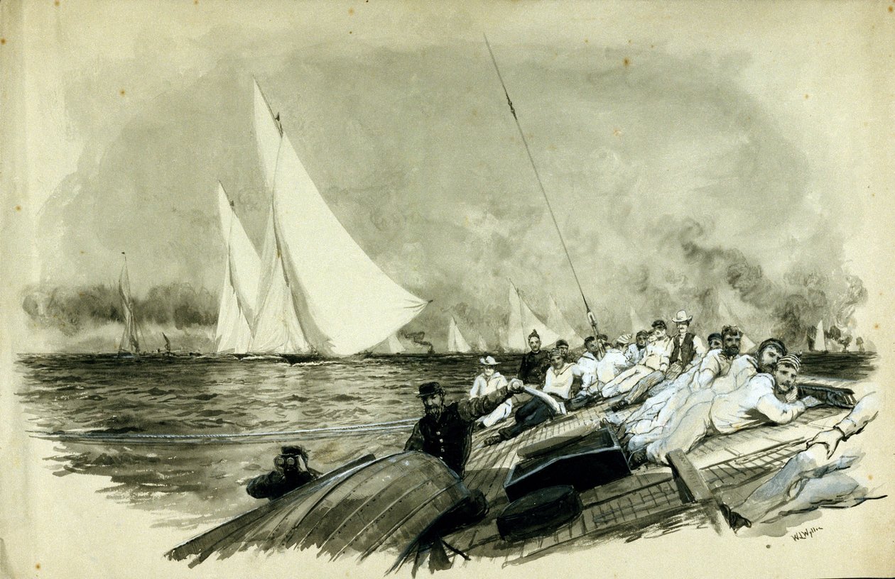 De raceboot van Lord Dufferin (Frederick Temple Hamilton-Temple-Blackwood) door William Lionel Wyllie
