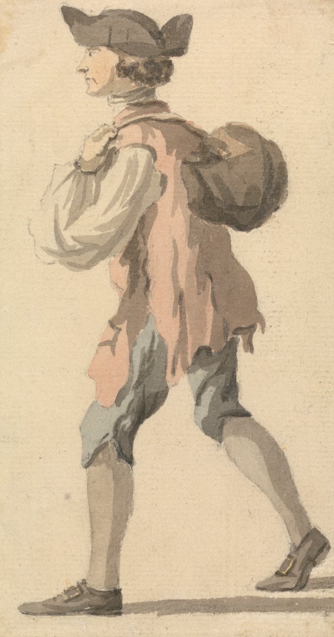 Man die een Bundel op zijn Rug Draagt door William Marlow