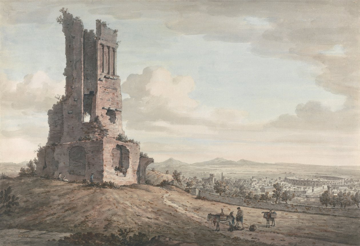 Nîmes vanaf de Tour Magne door William Marlow